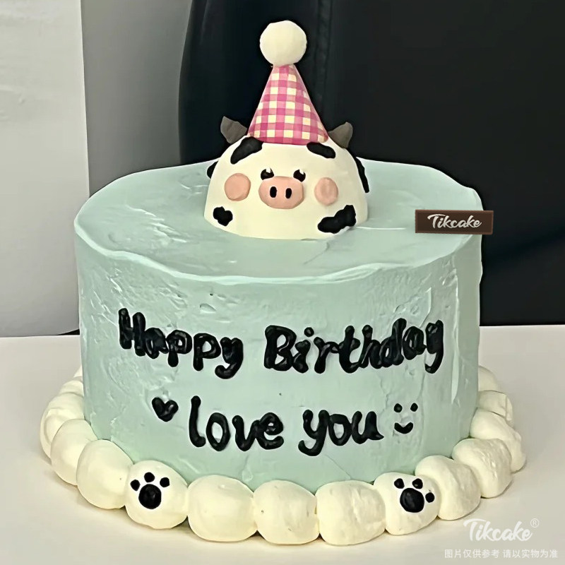 十二生肖猪主题鲜奶蛋糕