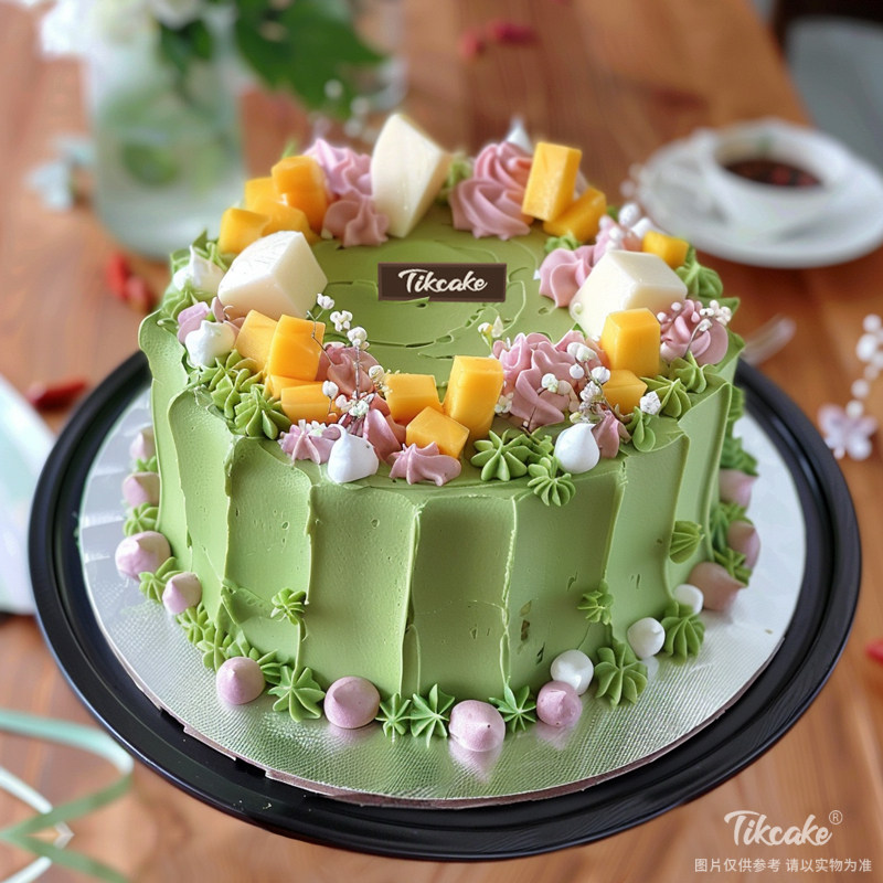 原创小清新主题水果鲜奶蛋糕