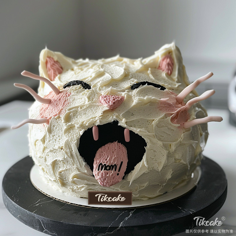 原创母亲节主题翻糖鲜奶蛋糕
