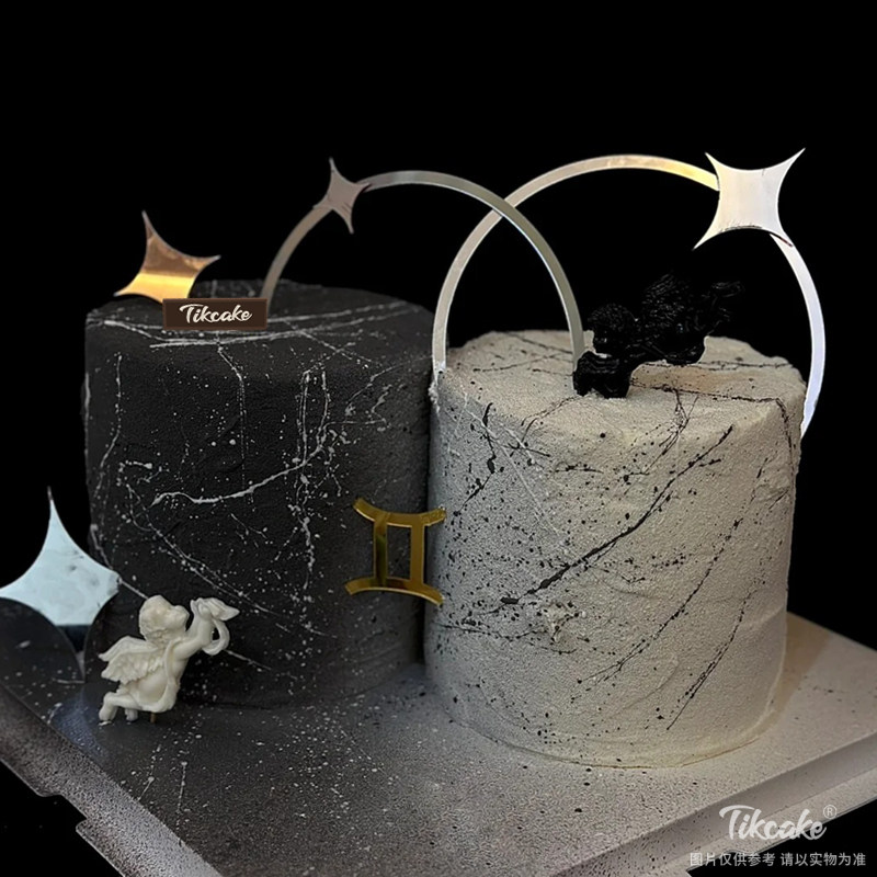 双子座黑与白主题双拼蛋糕（5.21-6.21）