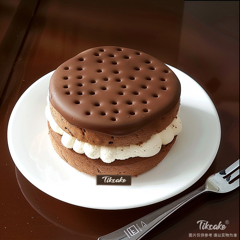 原创饼干主题巧克力鲜奶蛋糕