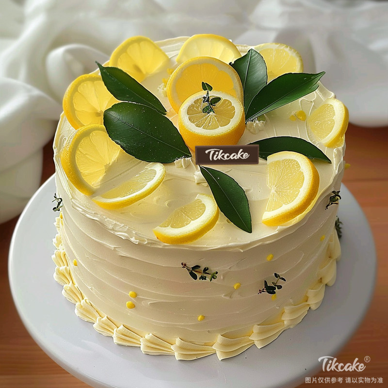 原创柠檬主题水果鲜奶蛋糕