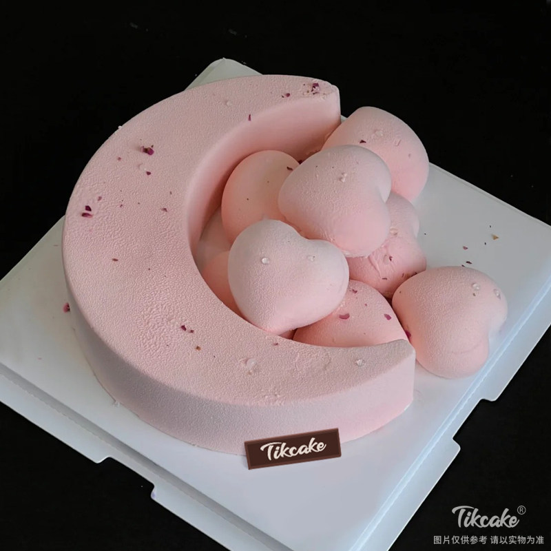 浪漫粉色爱心慕斯蛋糕（城市款）