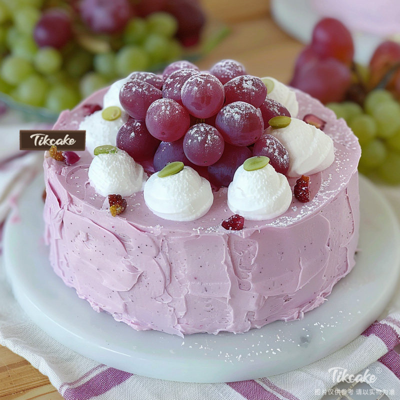 原创葡萄主题水果鲜奶蛋糕