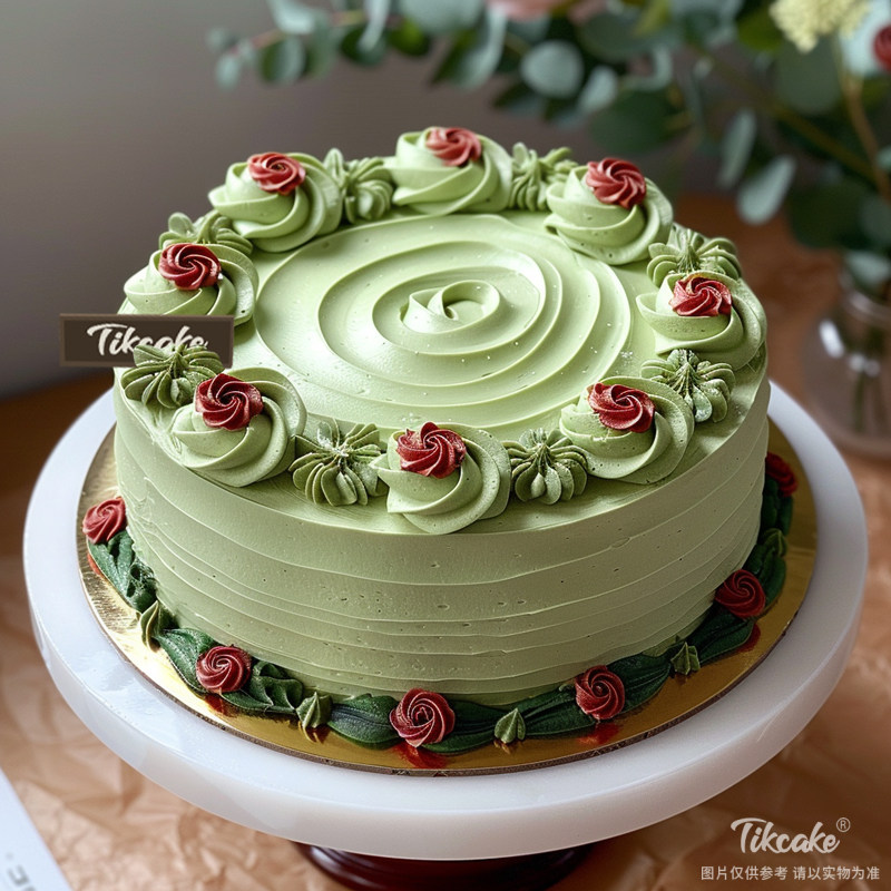 原创简约复古风鲜奶蛋糕