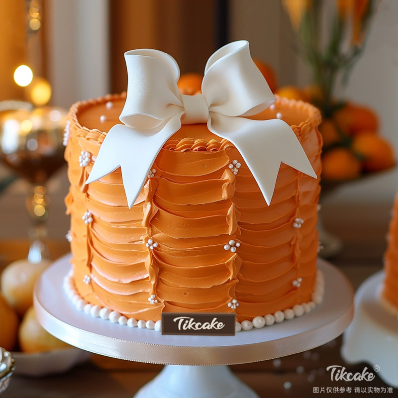 原创翻糖蝴蝶结主题鲜奶蛋糕