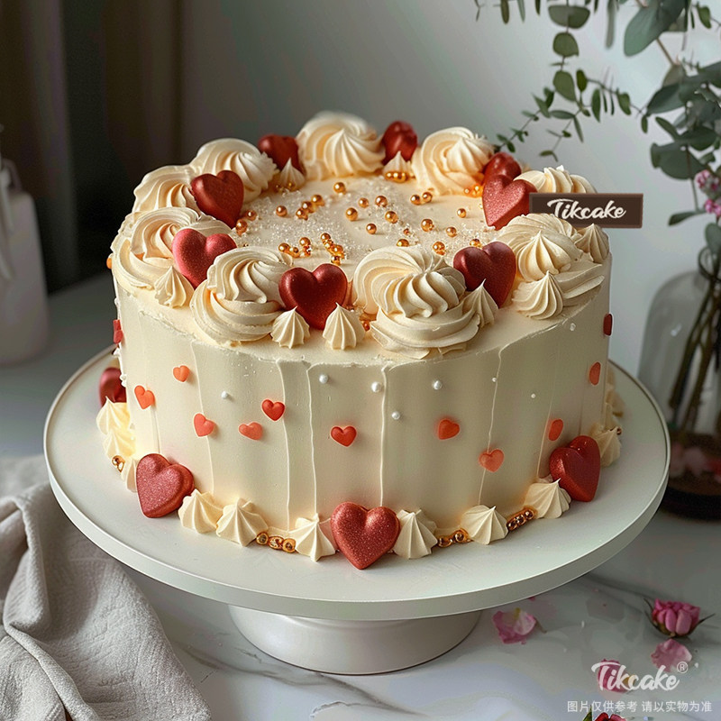 原创爱心主题鲜奶蛋糕（三）