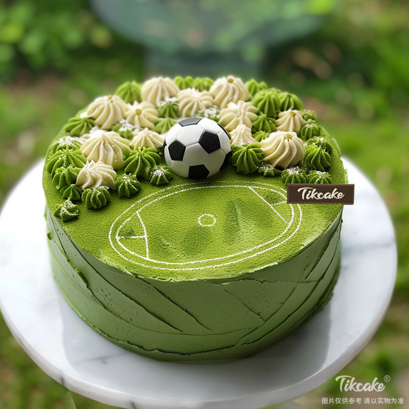 原创足球主题鲜奶蛋糕