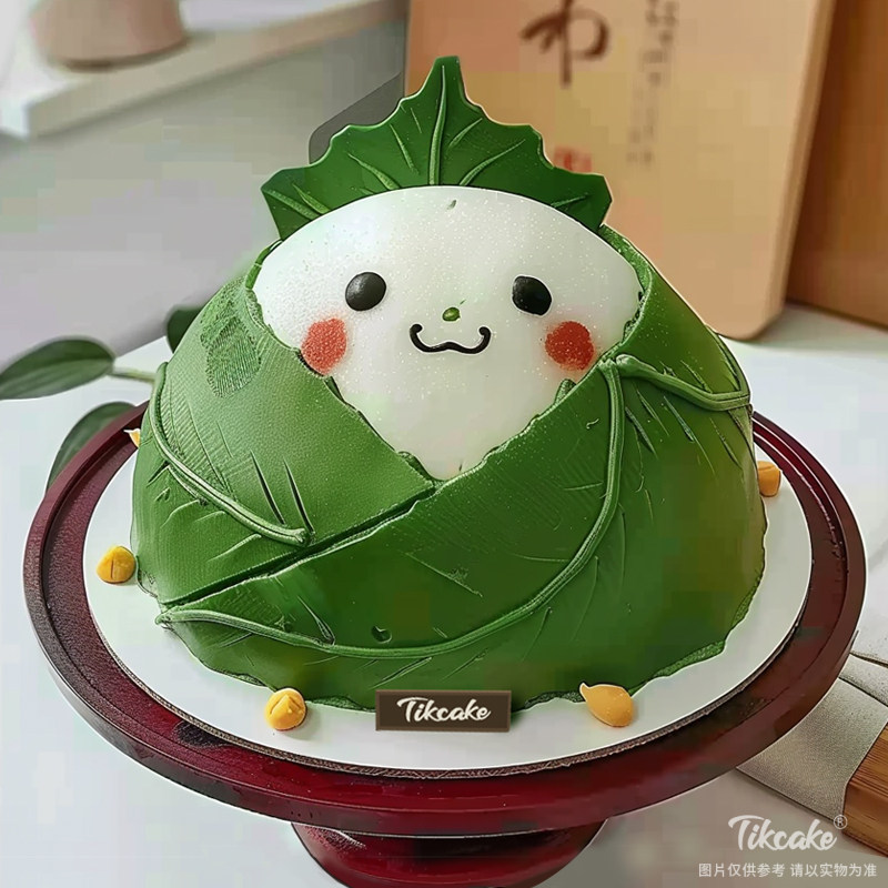 原创可爱粽子翻糖鲜奶蛋糕