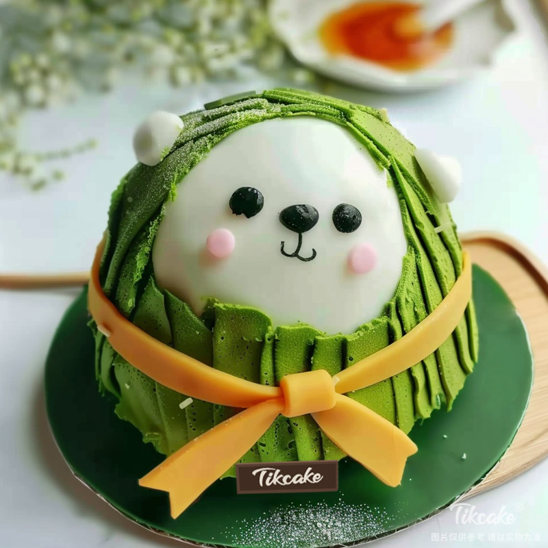 原创可爱粽子翻糖鲜奶蛋糕（三）