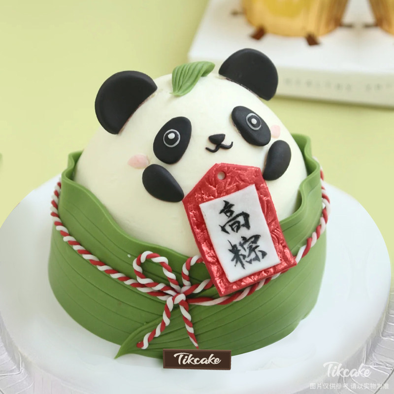 “高粽”主题可爱翻糖鲜奶蛋糕