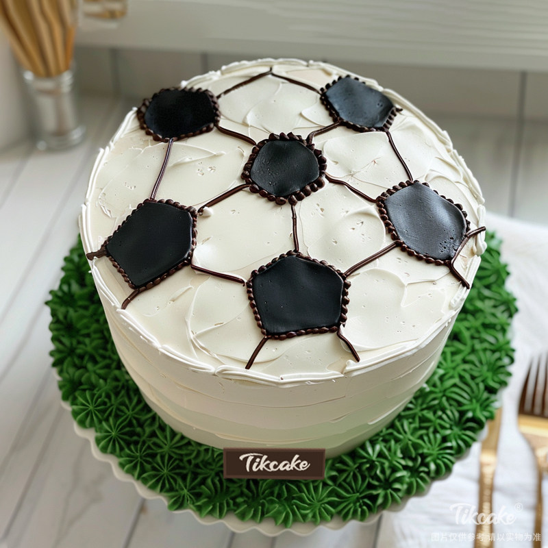 原创足球主题鲜奶蛋糕（二）