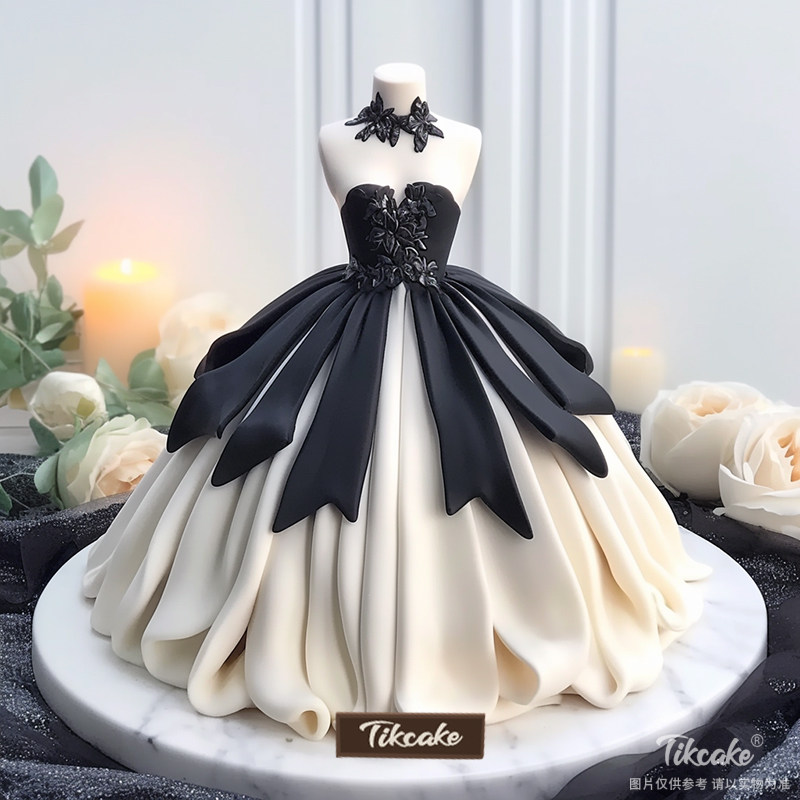 原创婚纱主题翻糖鲜奶蛋糕（城市款）