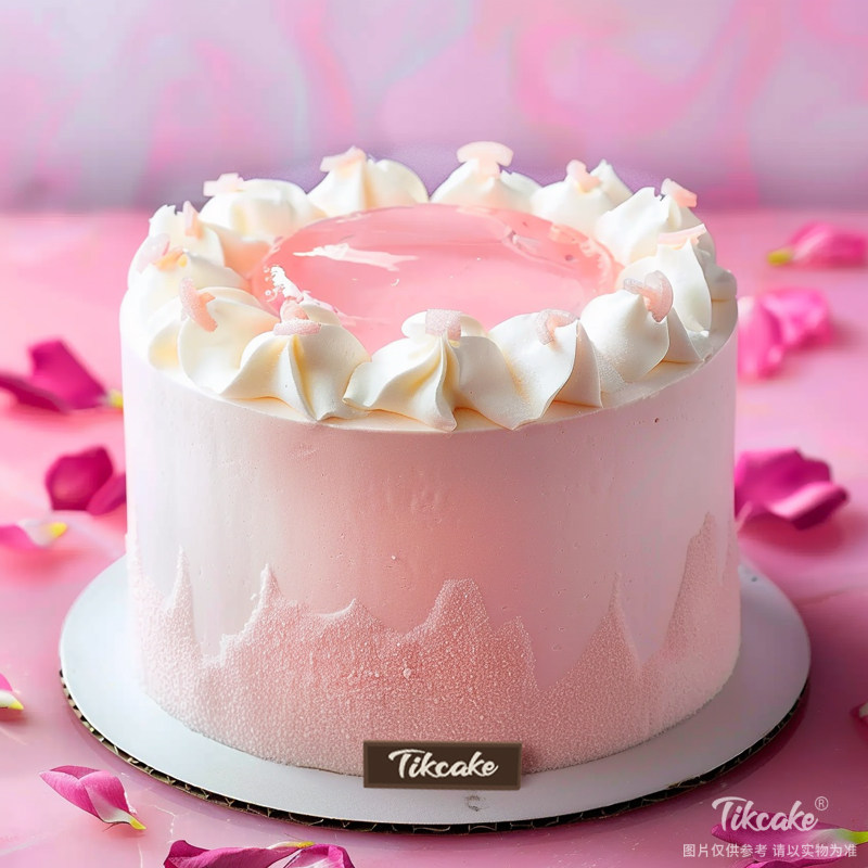 原创温柔粉色系鲜奶蛋糕