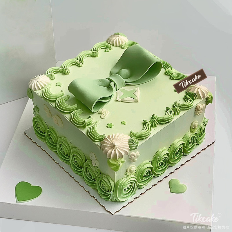 原创方形翻糖鲜奶蛋糕