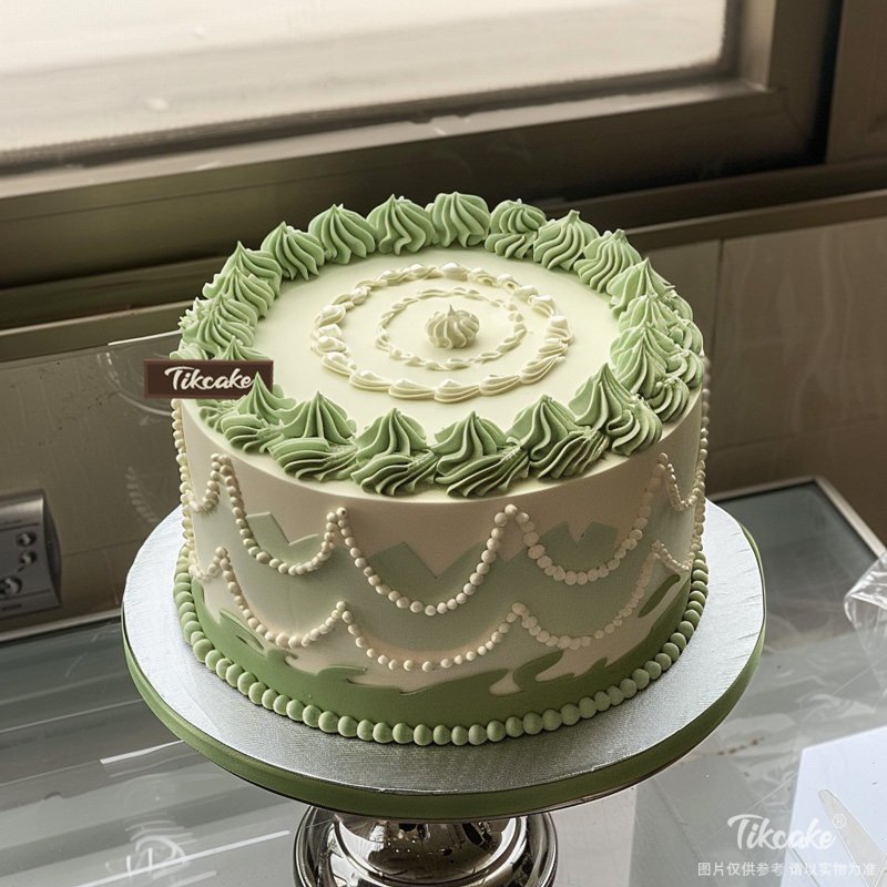 原创小清新复古风鲜奶蛋糕
