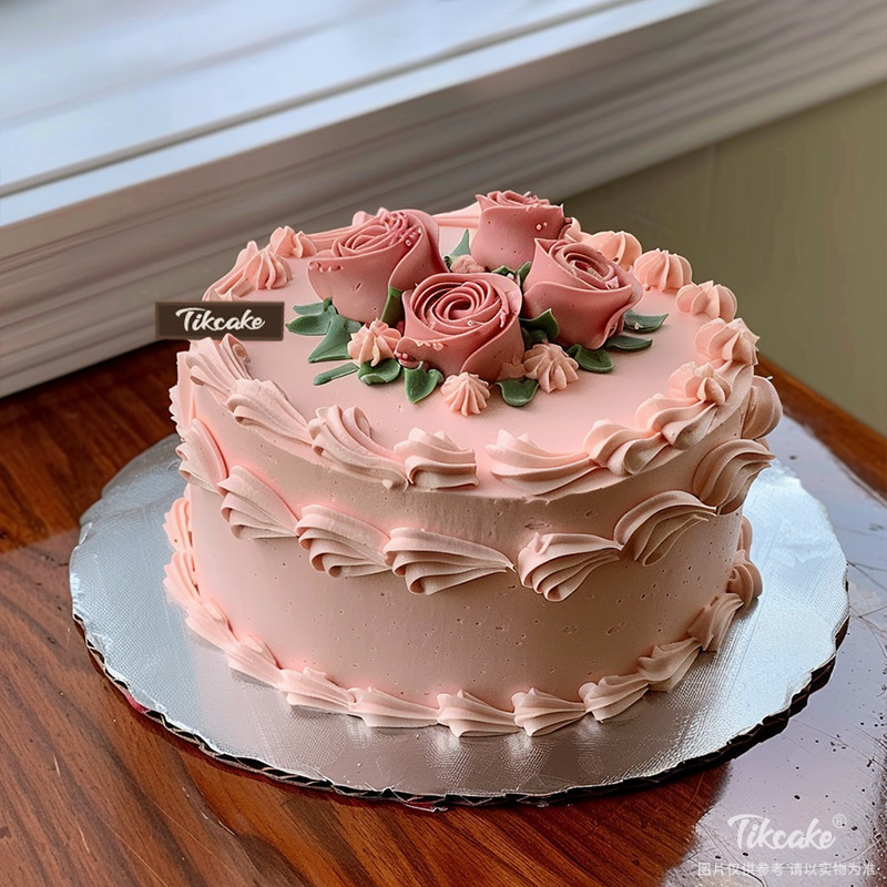 原创花朵主题鲜奶蛋糕
