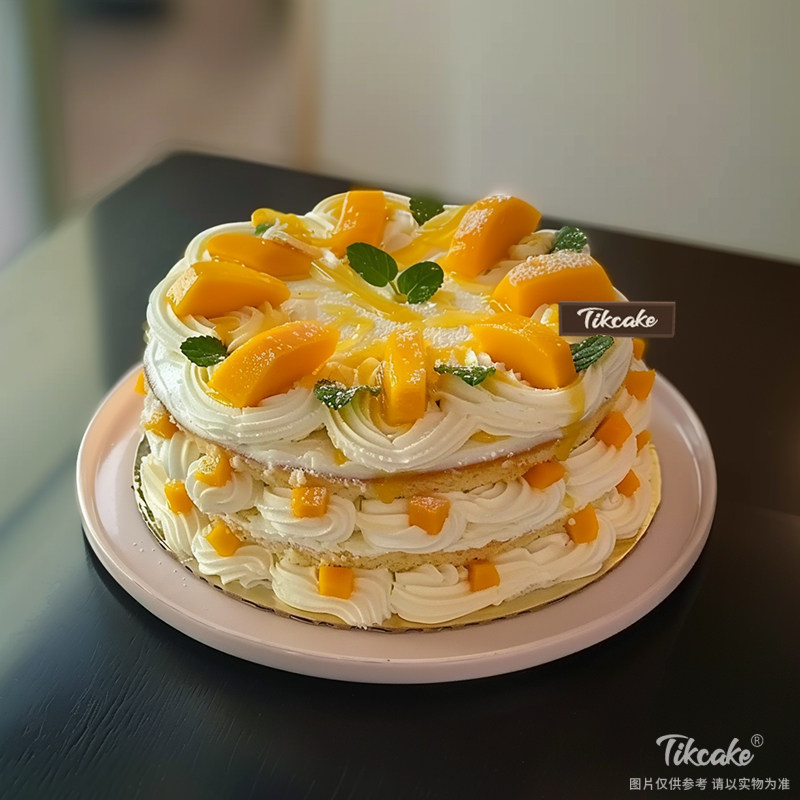原创芒果主题水果鲜奶蛋糕（三）