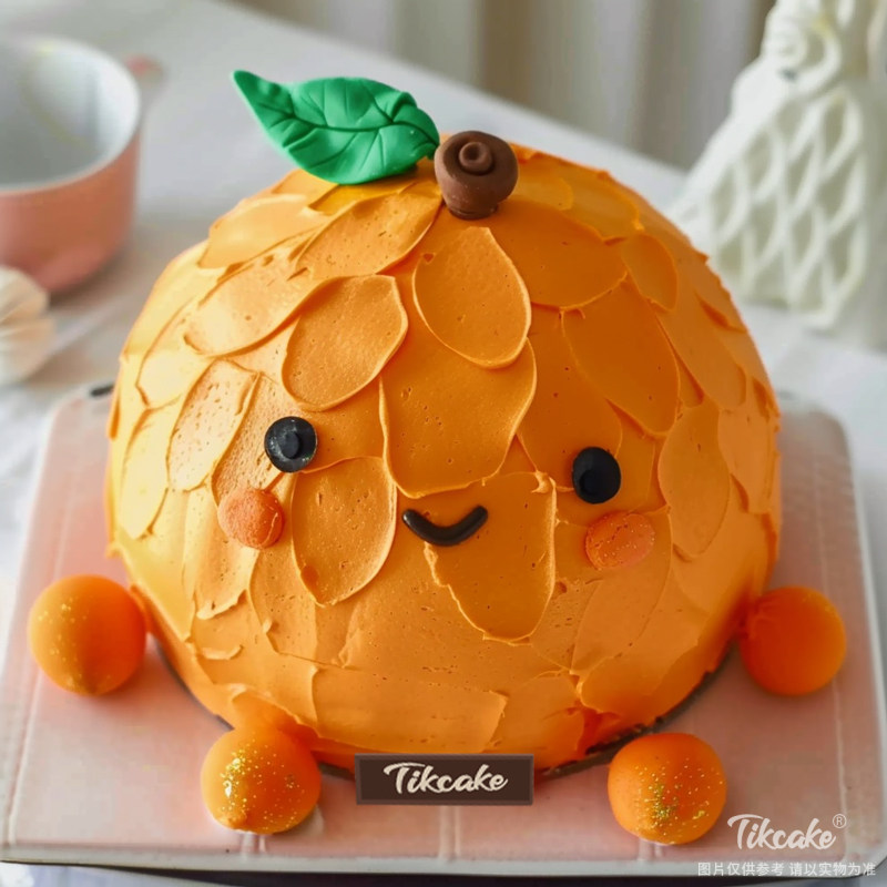 原创小橘子造型鲜奶蛋糕