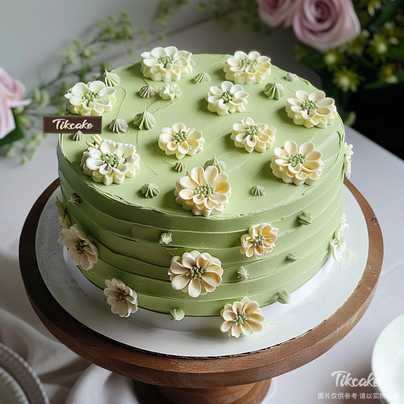 原创小碎花清新主题鲜奶蛋糕