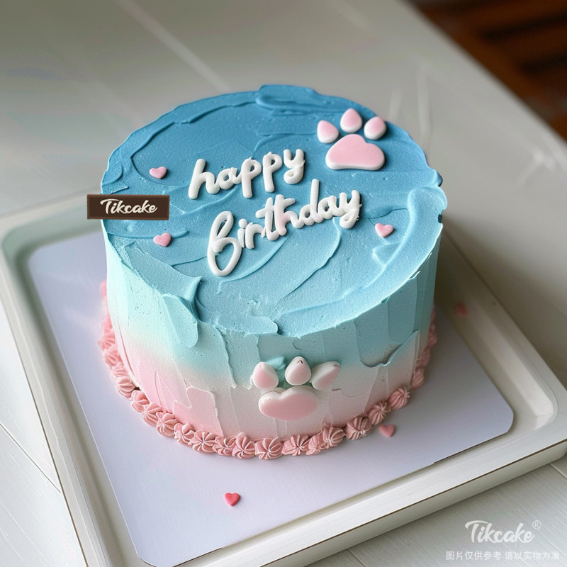 原创可爱小爪子主题鲜奶蛋糕
