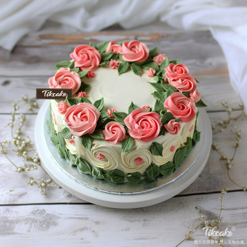 原创复古风奶油鲜奶蛋糕（三）