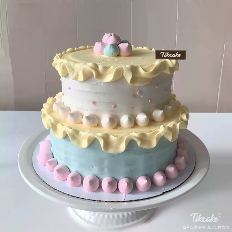 原创简约双层鲜奶蛋糕