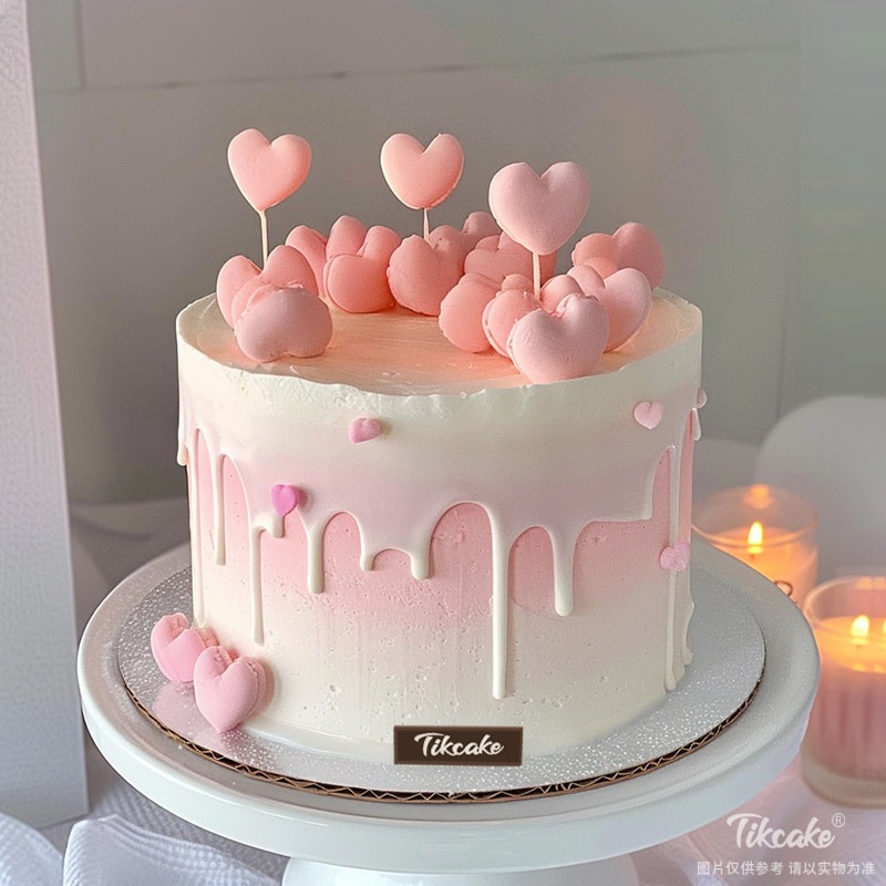 原创爱心主题鲜奶蛋糕（五）