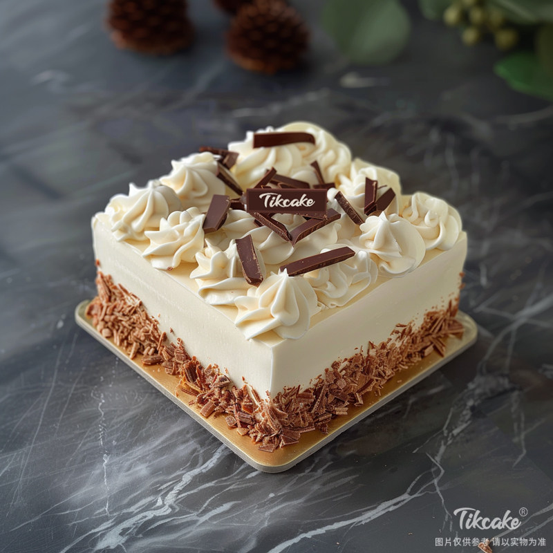 原创简约方形鲜奶蛋糕