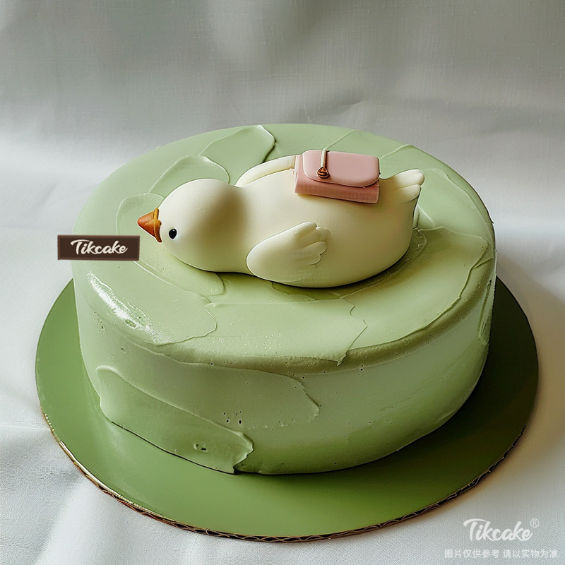 原创“去上班”主题翻糖鲜奶蛋糕