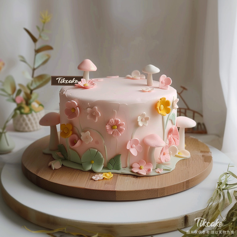 原创可爱风翻糖鲜奶蛋糕（三）