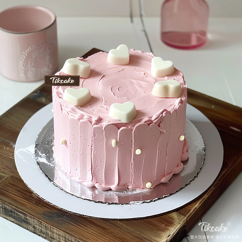 原创简约爱心主题鲜奶蛋糕（三）
