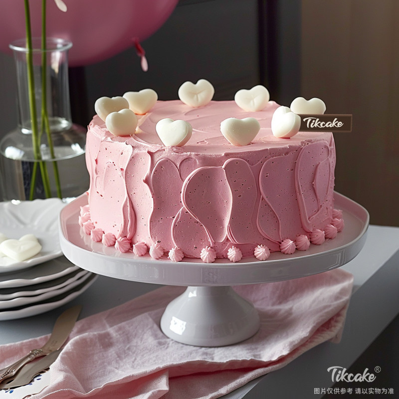 原创爱心主题简约鲜奶蛋糕（三）