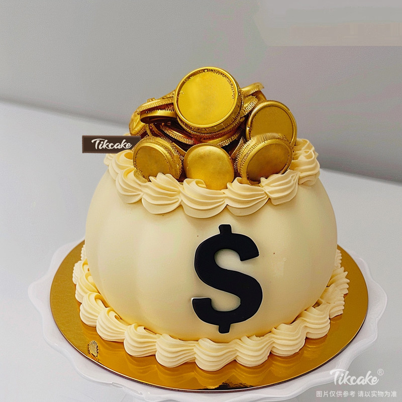 原创暴富主题鲜奶蛋糕