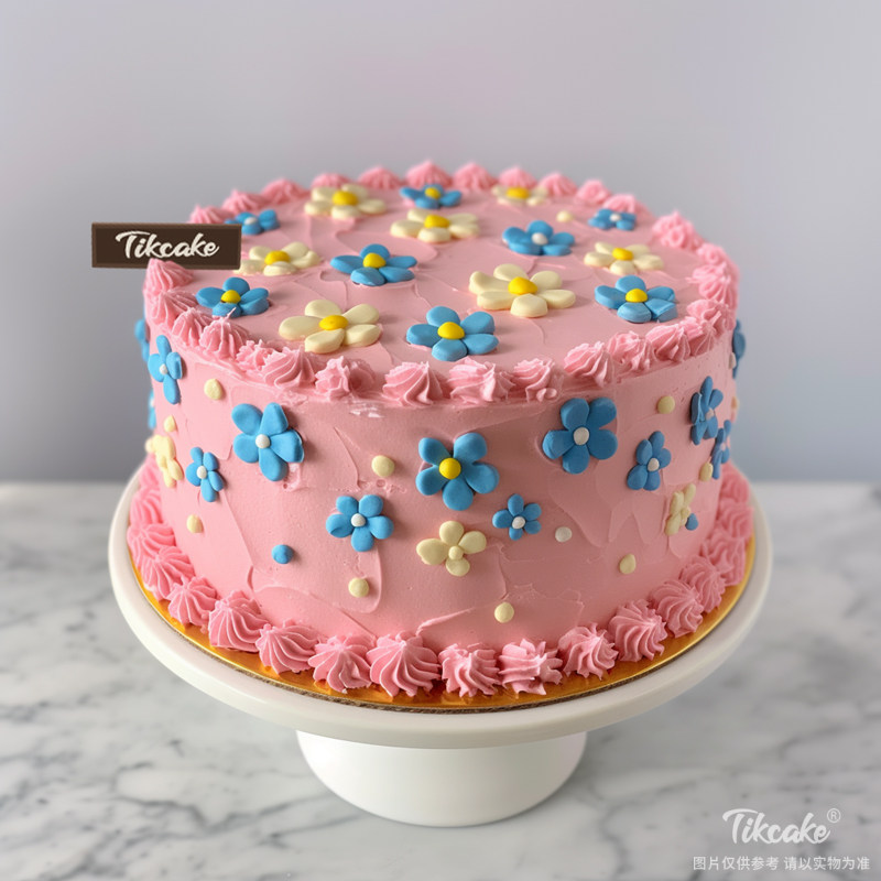 原创鲜花主题翻糖鲜奶蛋糕（八）
