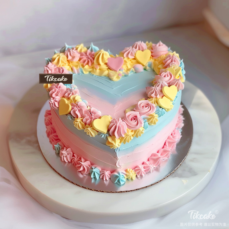 原创爱心主题鲜奶蛋糕（七）