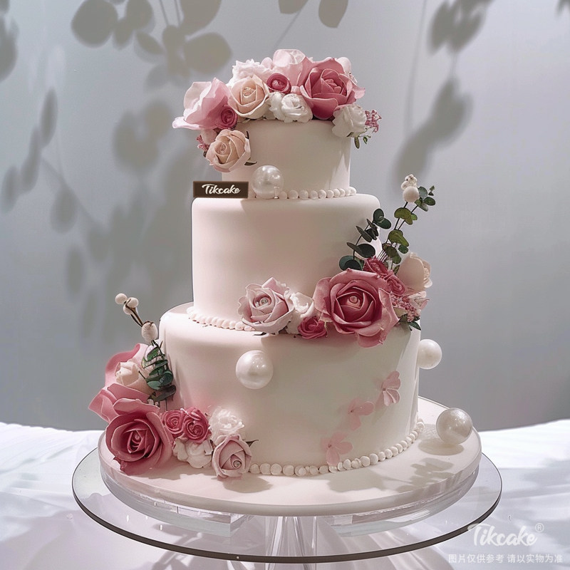 原创三层鲜花主题企业蛋糕（二）