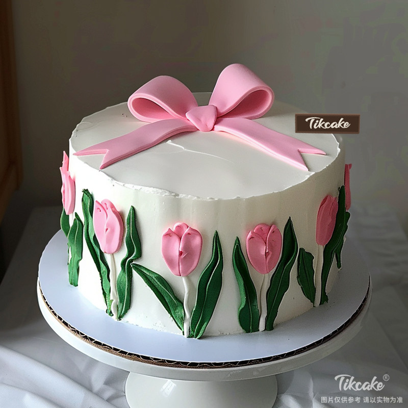 原创郁金香主题翻糖鲜奶蛋糕（三）