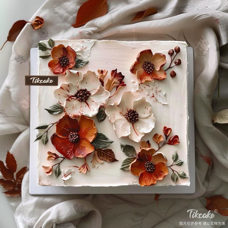 原创方形裱花蛋糕二（城市款）