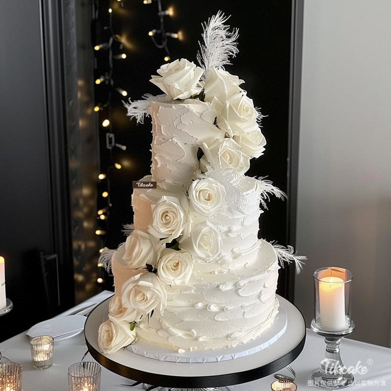 原创三层小清新鲜花主题鲜奶蛋糕（二）