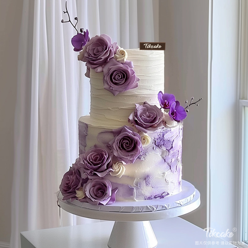 原创双层鲜花主题鲜奶蛋糕（三）
