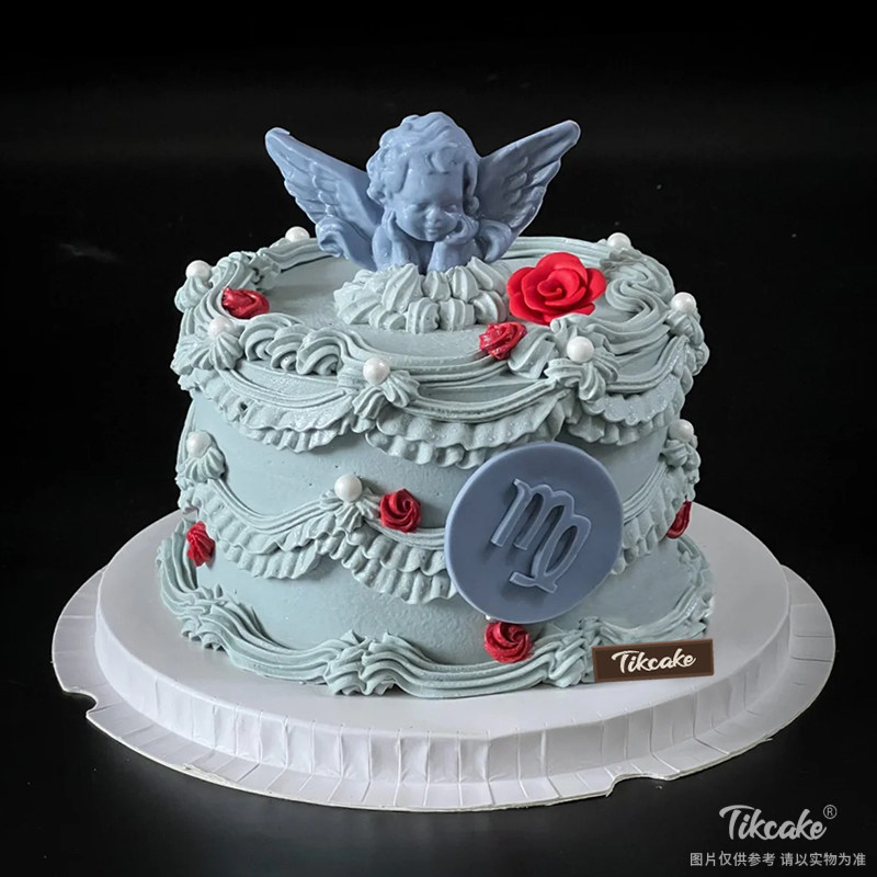 处女座主题简约鲜奶蛋糕二（8.23-9.22）