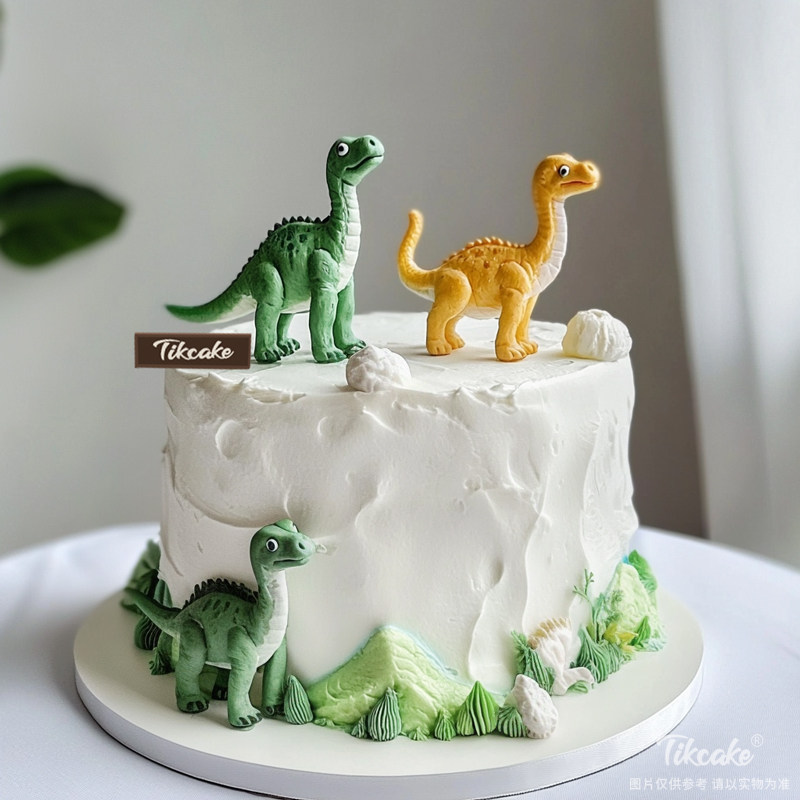 原创小恐龙主题鲜奶蛋糕