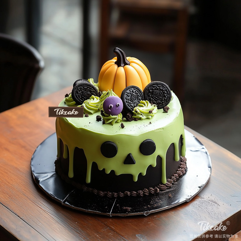 原创万圣节主题翻糖鲜奶蛋糕