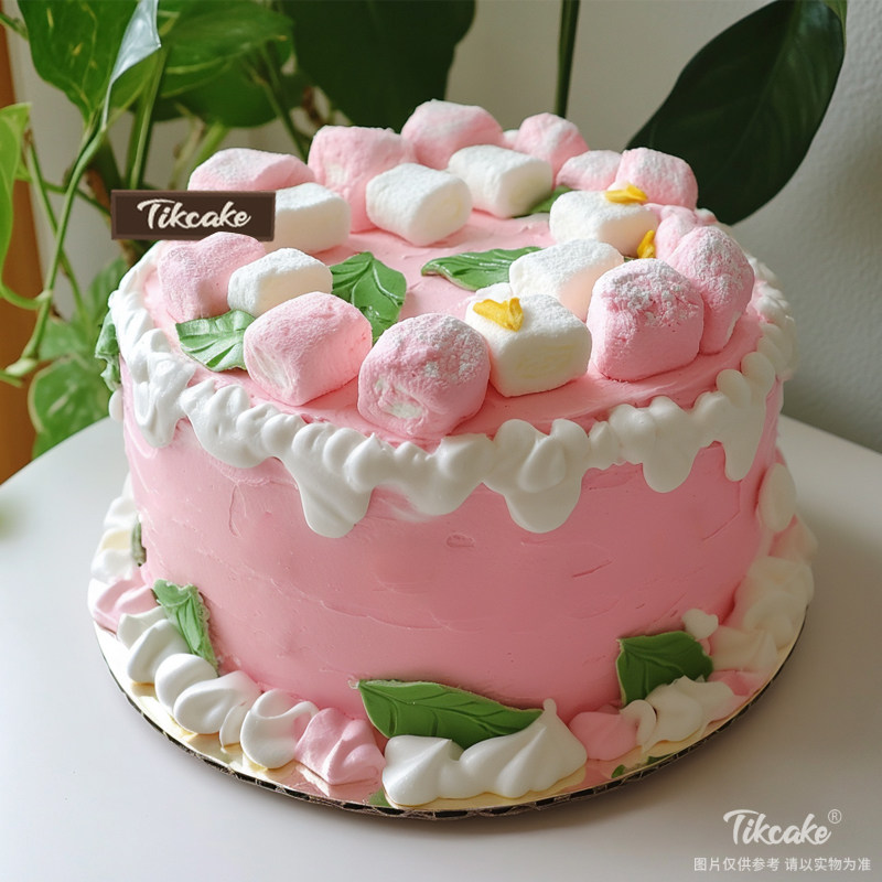 原创棉花糖主题鲜奶蛋糕