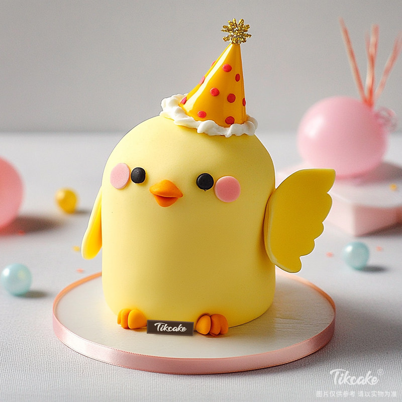 原创可爱小鸡翻糖鲜奶蛋糕