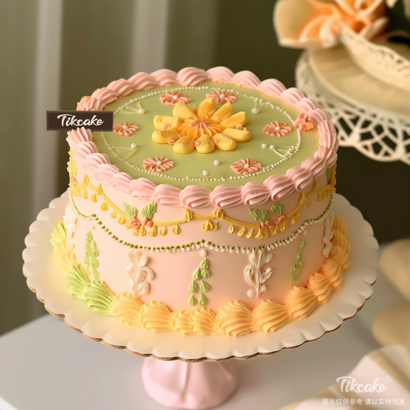 原创复古风鲜奶蛋糕（九）