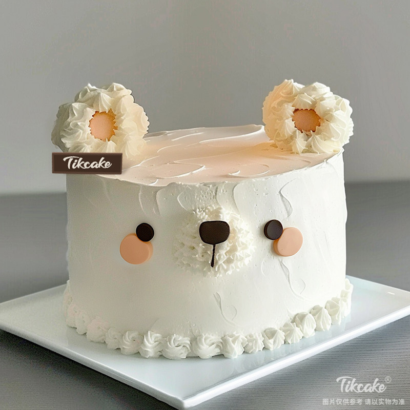 原创可爱小动物主题鲜奶蛋糕