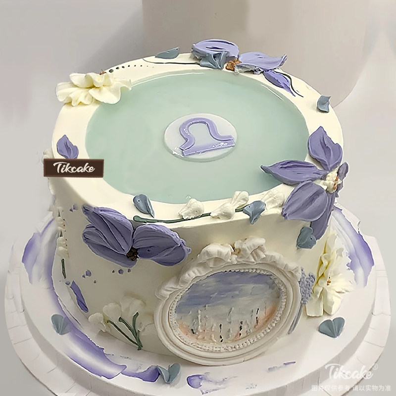 天秤座主题裱花蛋糕二（9.23-10.23）