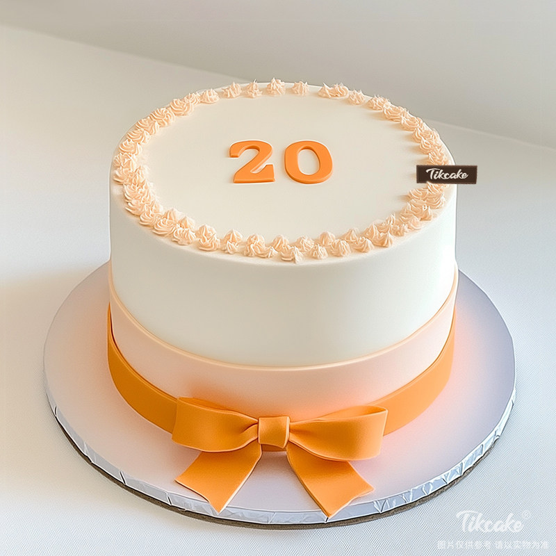 原创蝴蝶结主题翻糖蛋糕